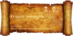 Krajcs Veronika névjegykártya